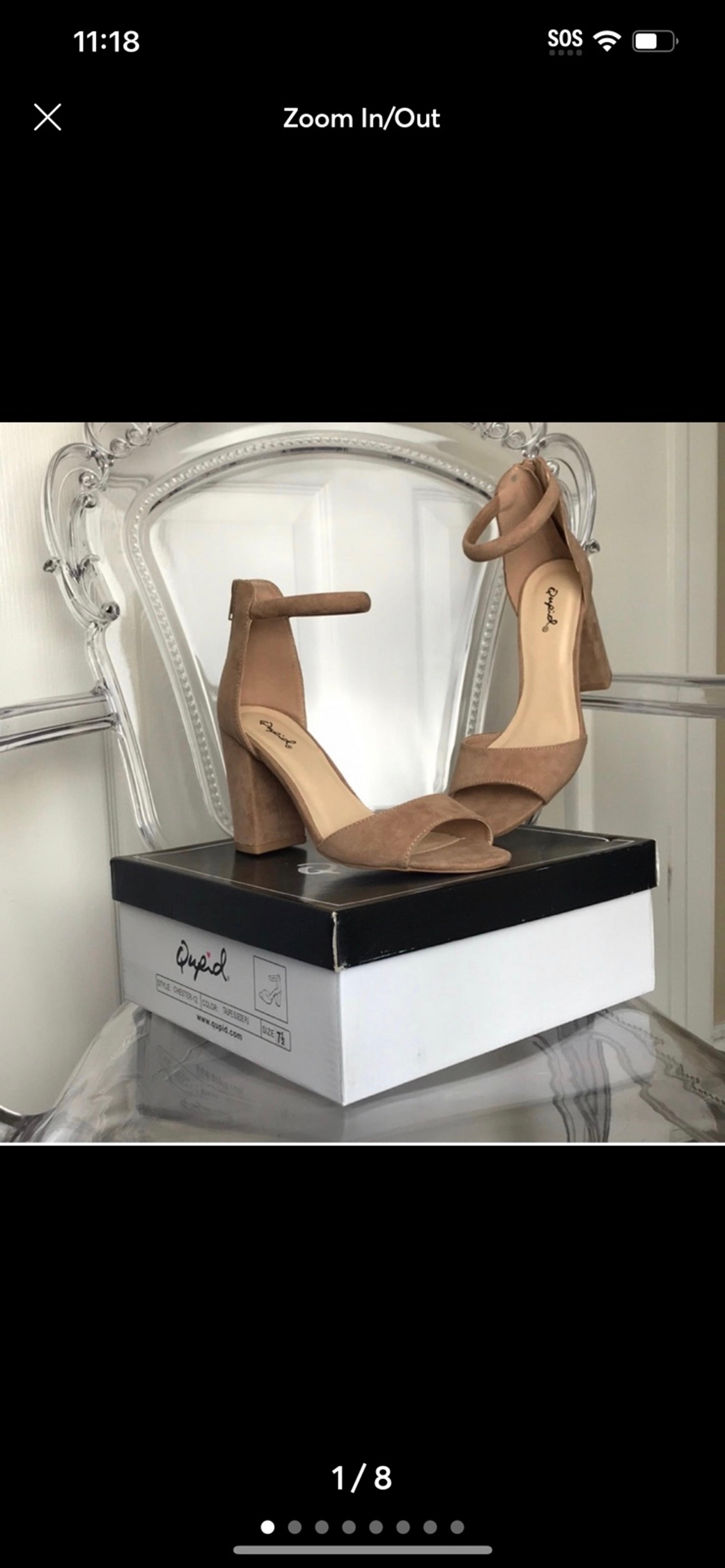 NWT Peep Toe Ankle Strap Block Heel Sandal Shoe Yeezy