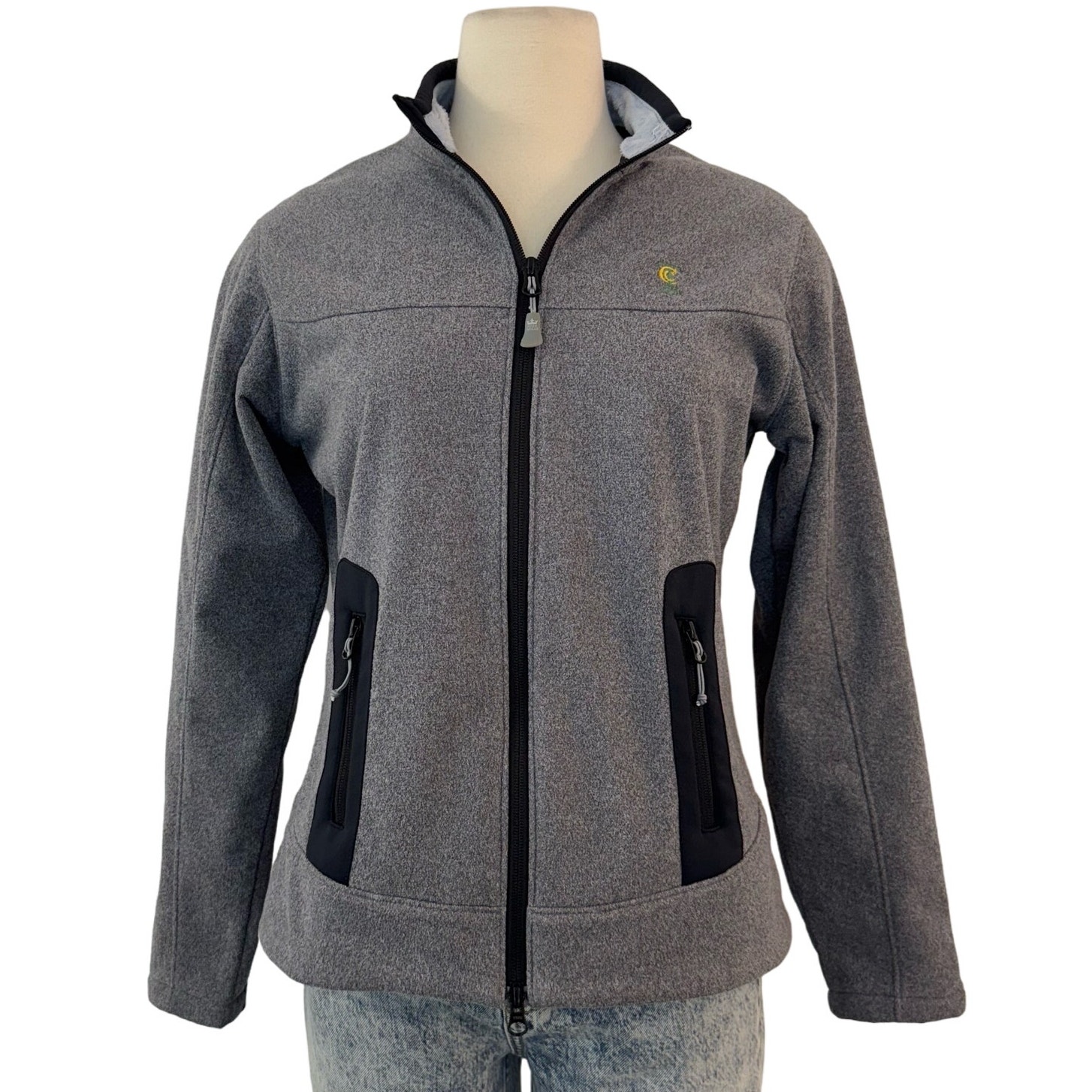 Peter Millar Warmth Full Zip Plush Lined Sweatshirt Heather Gray M