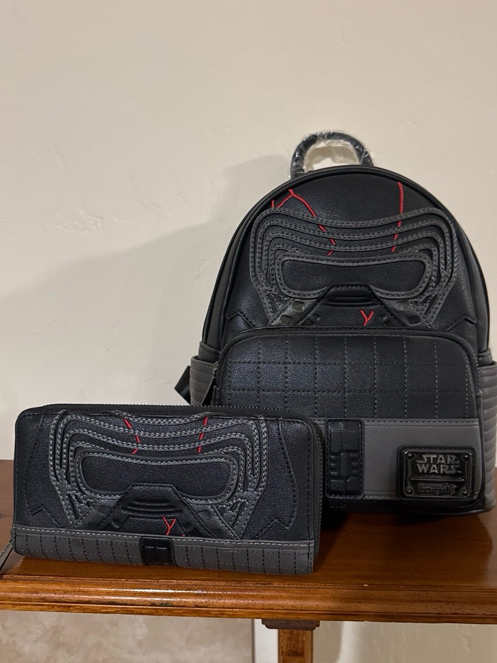 Loungefly Star Wars Kylo Ren Mini Backpack with matching wallet.