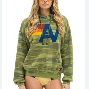 New Aviator Nation Sold Out Camo Logo Hoodie Small