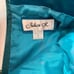 Vtg Julian K Teal Leather Grommet Pencil Skirt