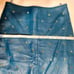 Vtg Julian K Teal Leather Grommet Pencil Skirt