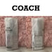NEW Coach Pink Red Houndstooth Print Luggage Tag