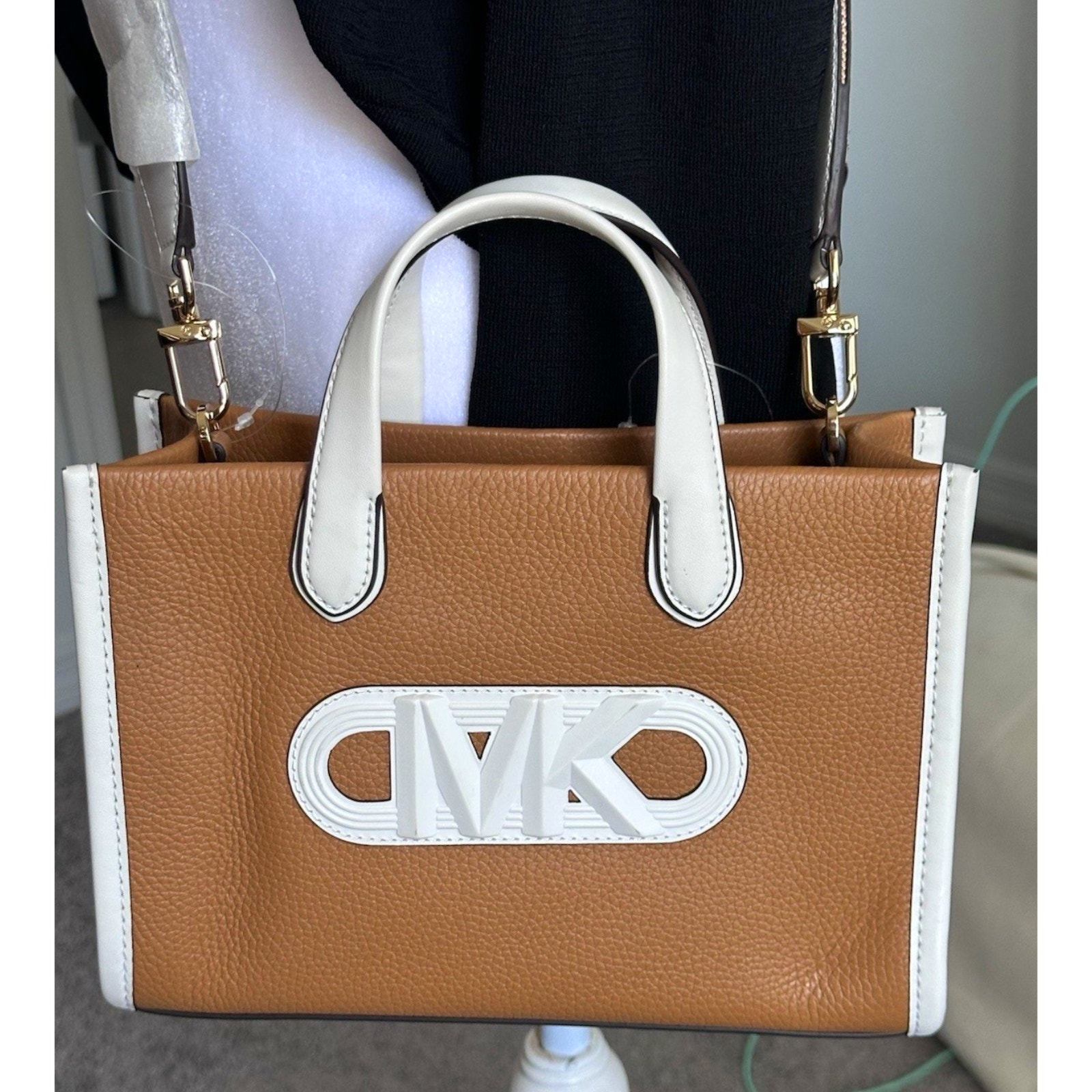 Michael Kors Small Leather Messenger Crossbody Bag Satchel Purse Brown NWT 298