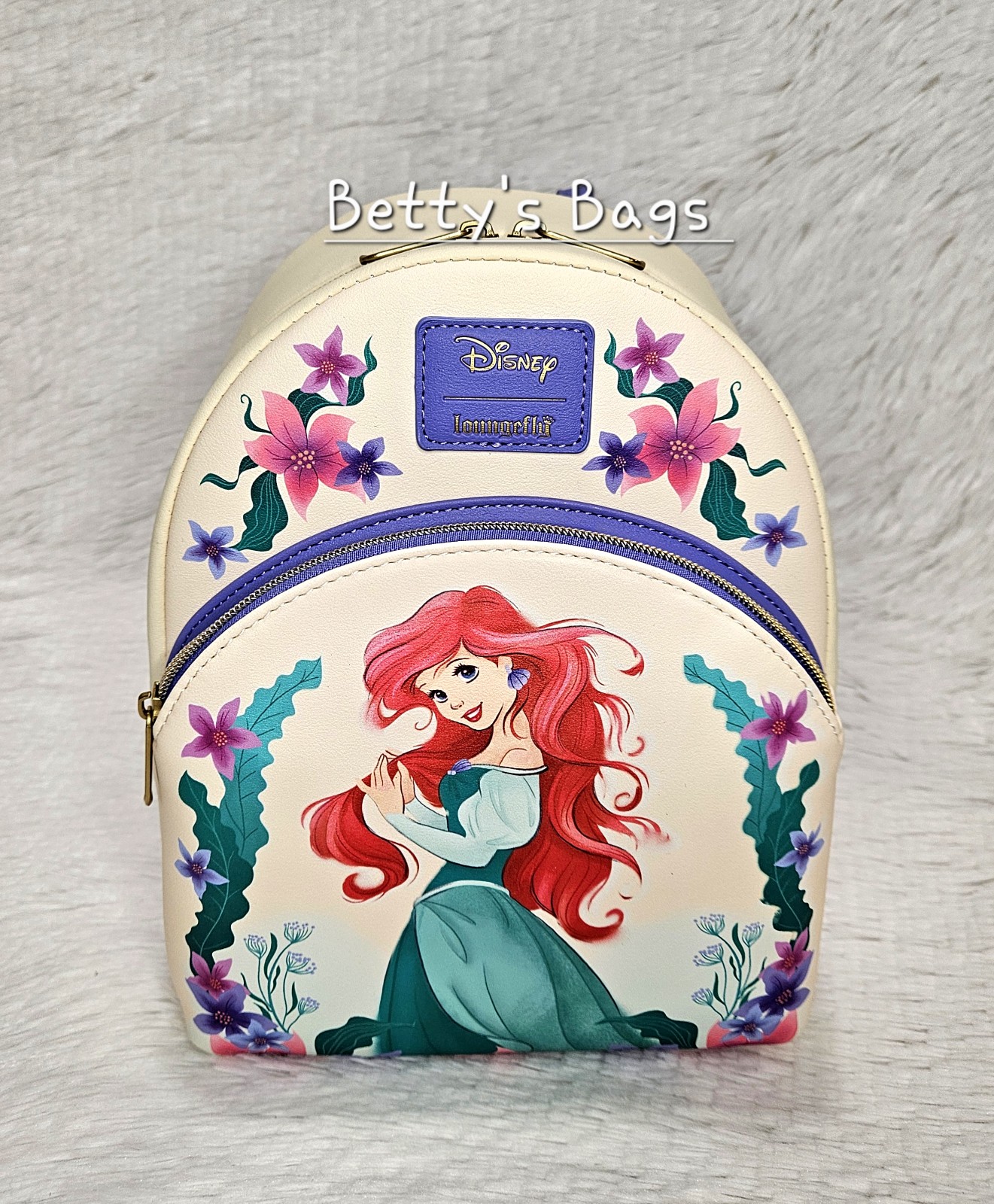 Loungefly Disney The Little Mermaid Ariel Sea Flowers Mini Backpack