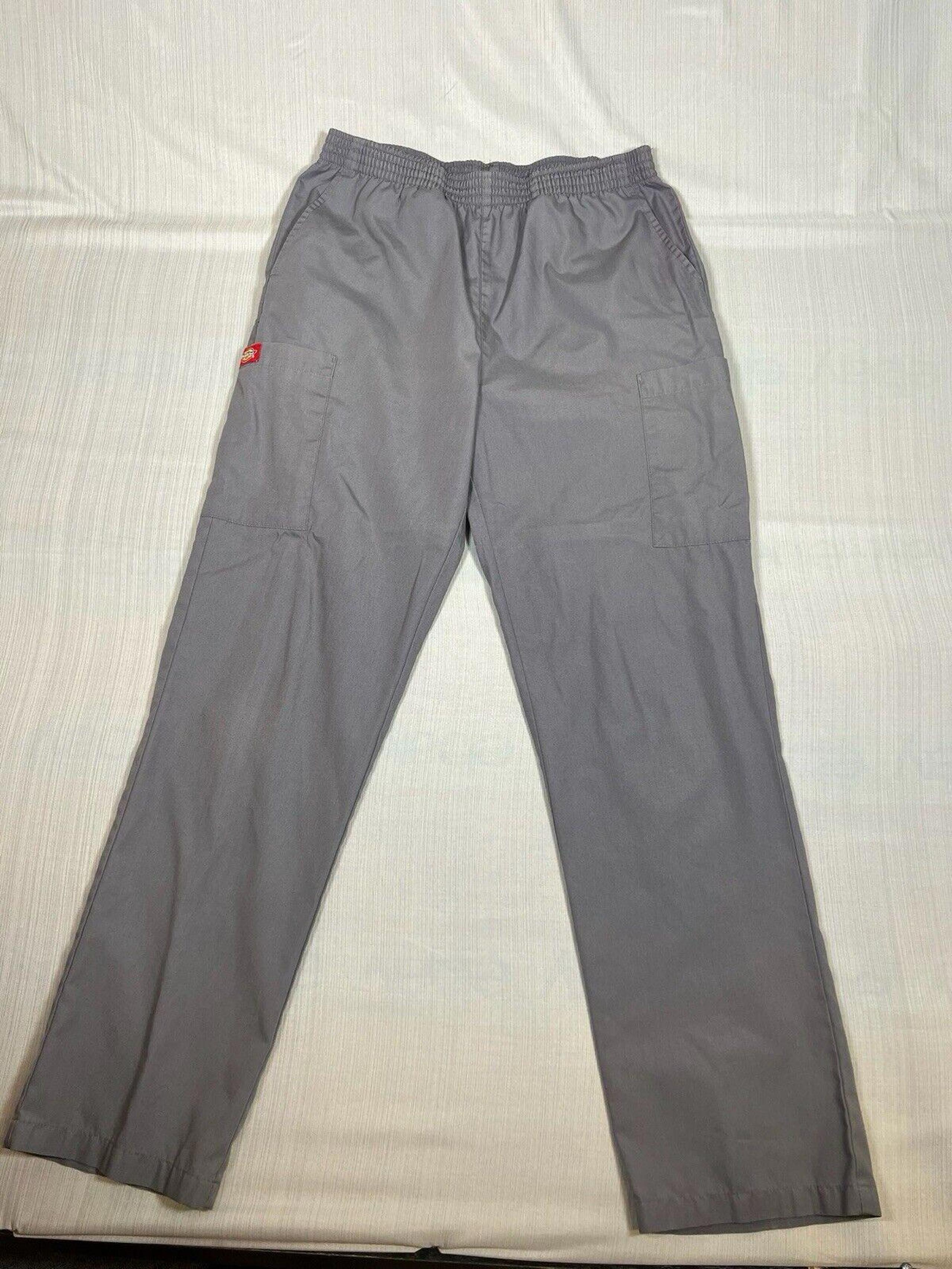 Dickies Scrubs Pull-on Elastic Waist Cargo Pants  Grey Dickies (A16)