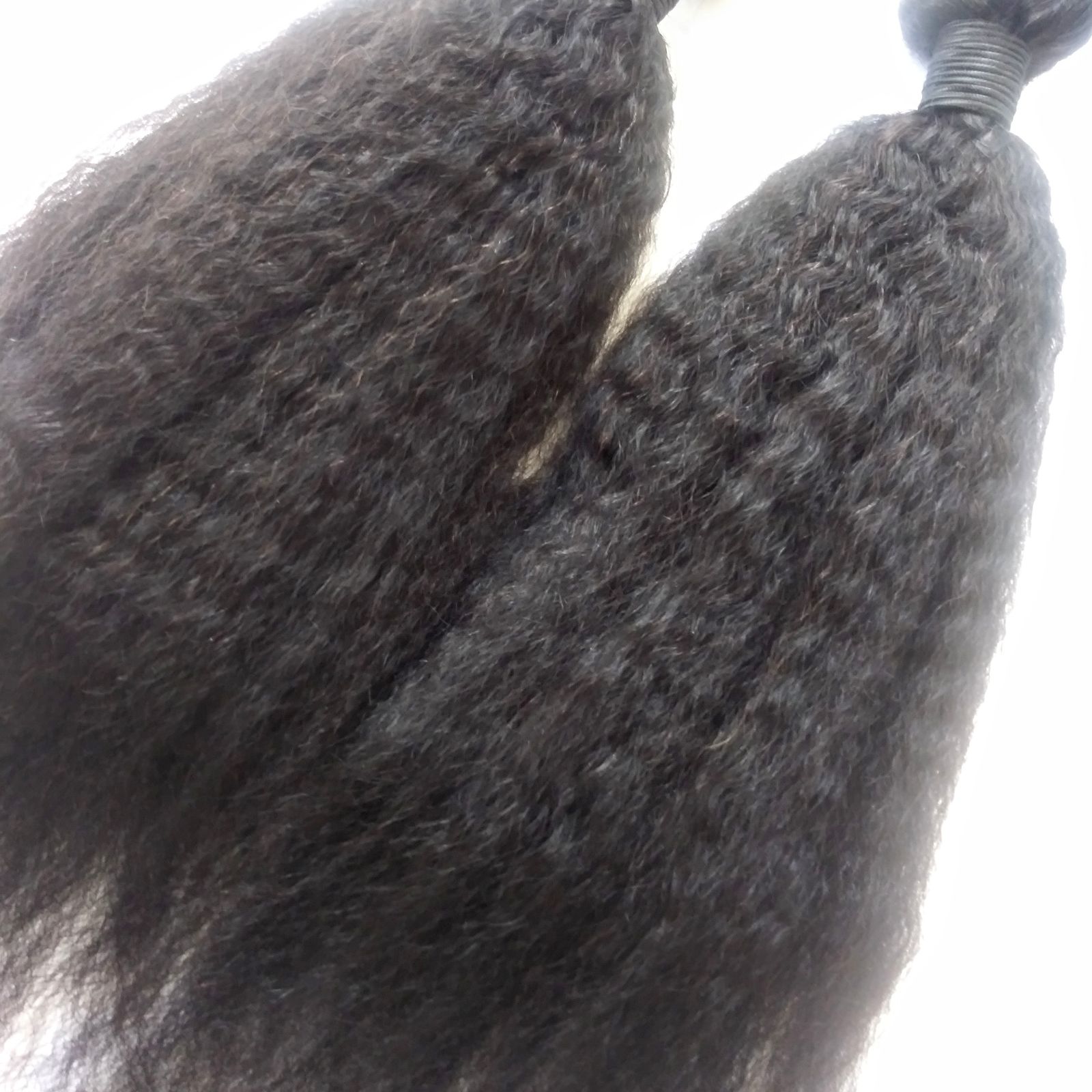 Kinky Straight Human Hair Extensions