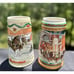 LOT (2) 1996 1997 ANHEUSER BUSCH BUDWEISER HOLIDAY CHRISTMAS BEER STEINS S14
