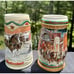 LOT (2) 1996 1997 ANHEUSER BUSCH BUDWEISER HOLIDAY CHRISTMAS BEER STEINS S14