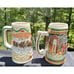 LOT (2) 1996 1997 ANHEUSER BUSCH BUDWEISER HOLIDAY CHRISTMAS BEER STEINS S14