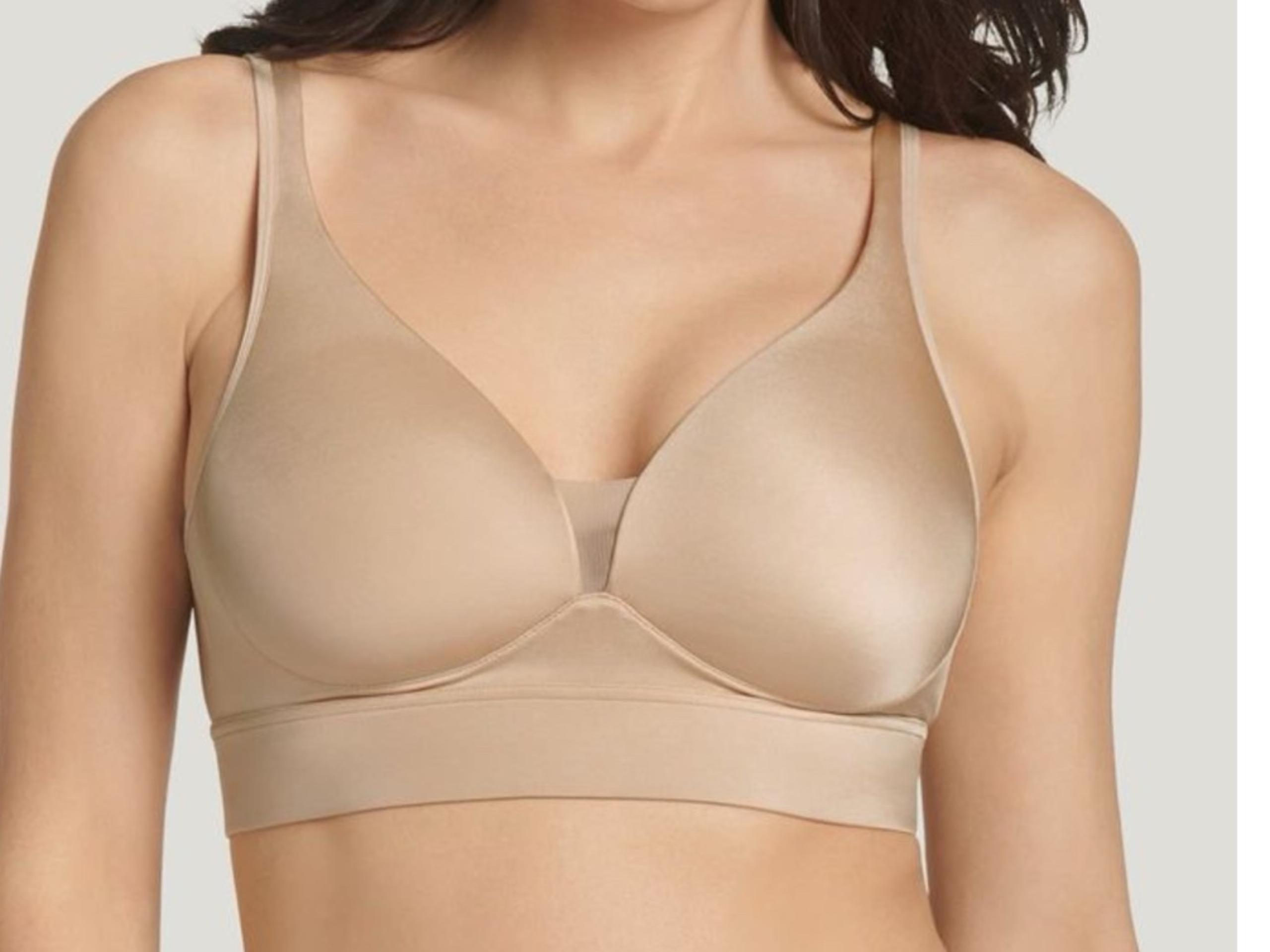 NEW Forever Fit Wireless Wire Free V Neck Molded Cup Bra XL 38DD