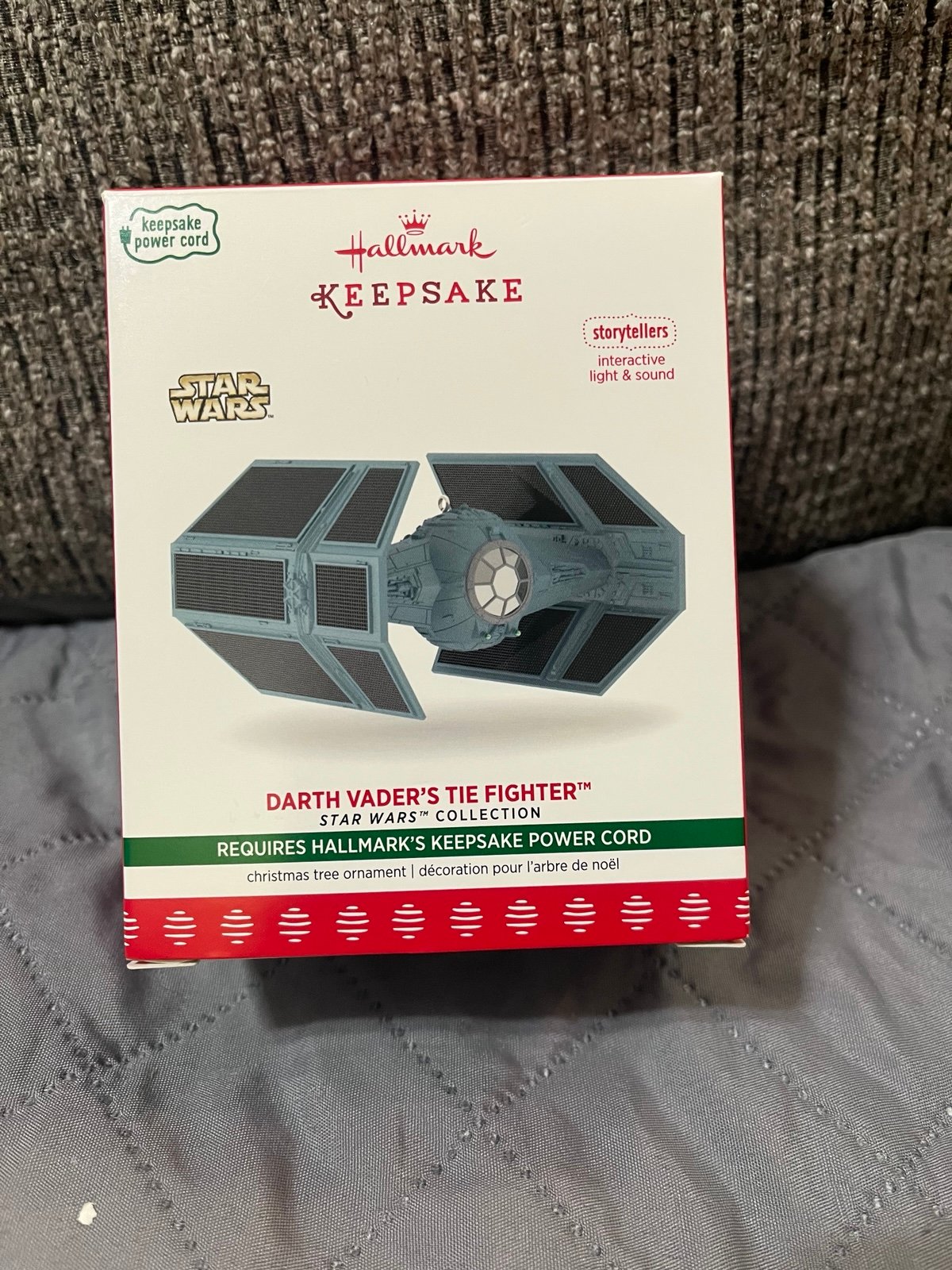 Hallmark Star Wars: Darth Vader's TIE Fighter Storyteller Ornament - Gray