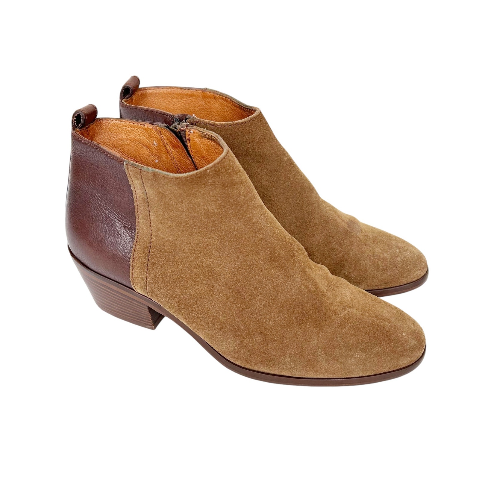 Madewell Cait Suede Leather Ankle Boots Sz 8