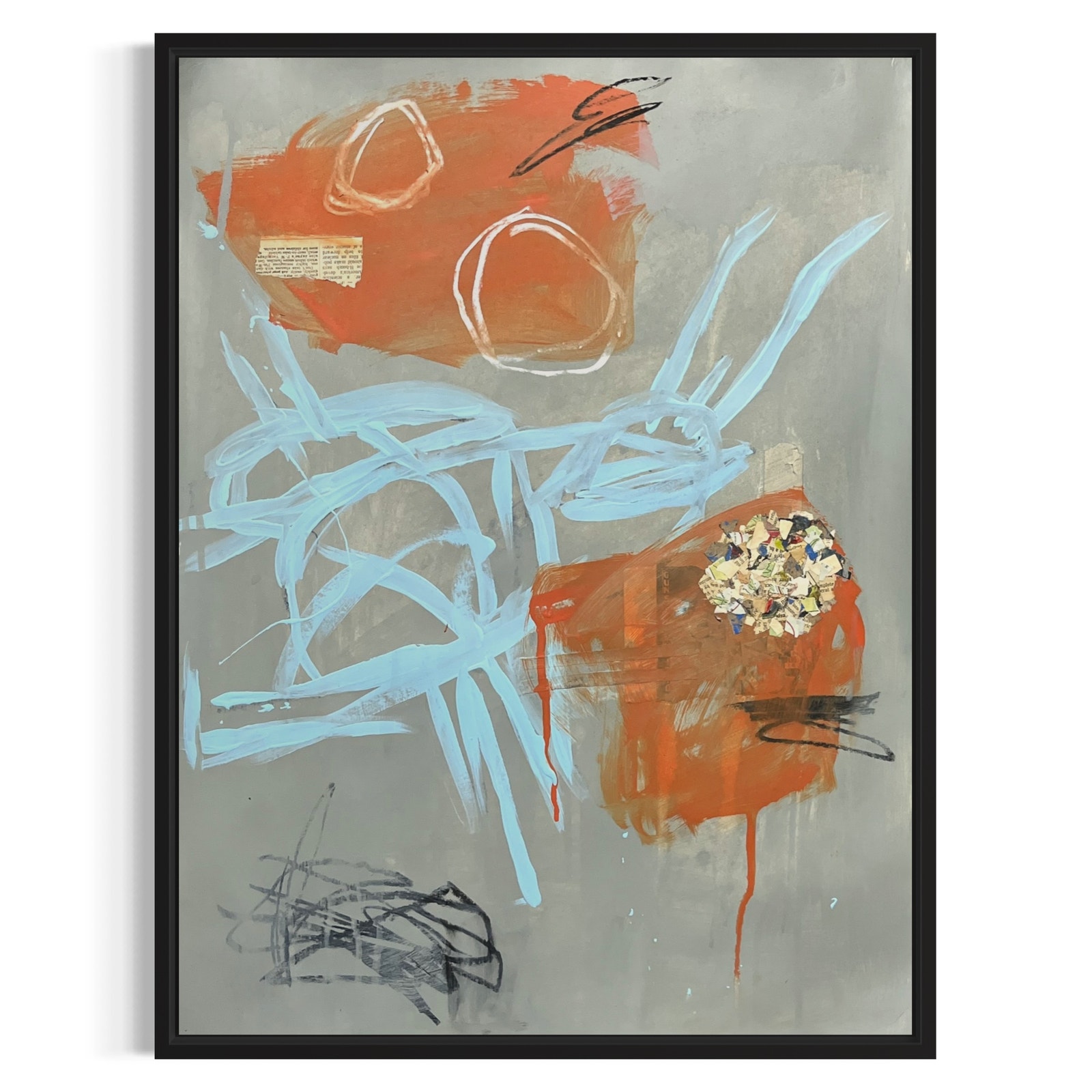 Original Mixed Media Abstract Art Painting 18x24 “Campus Signed