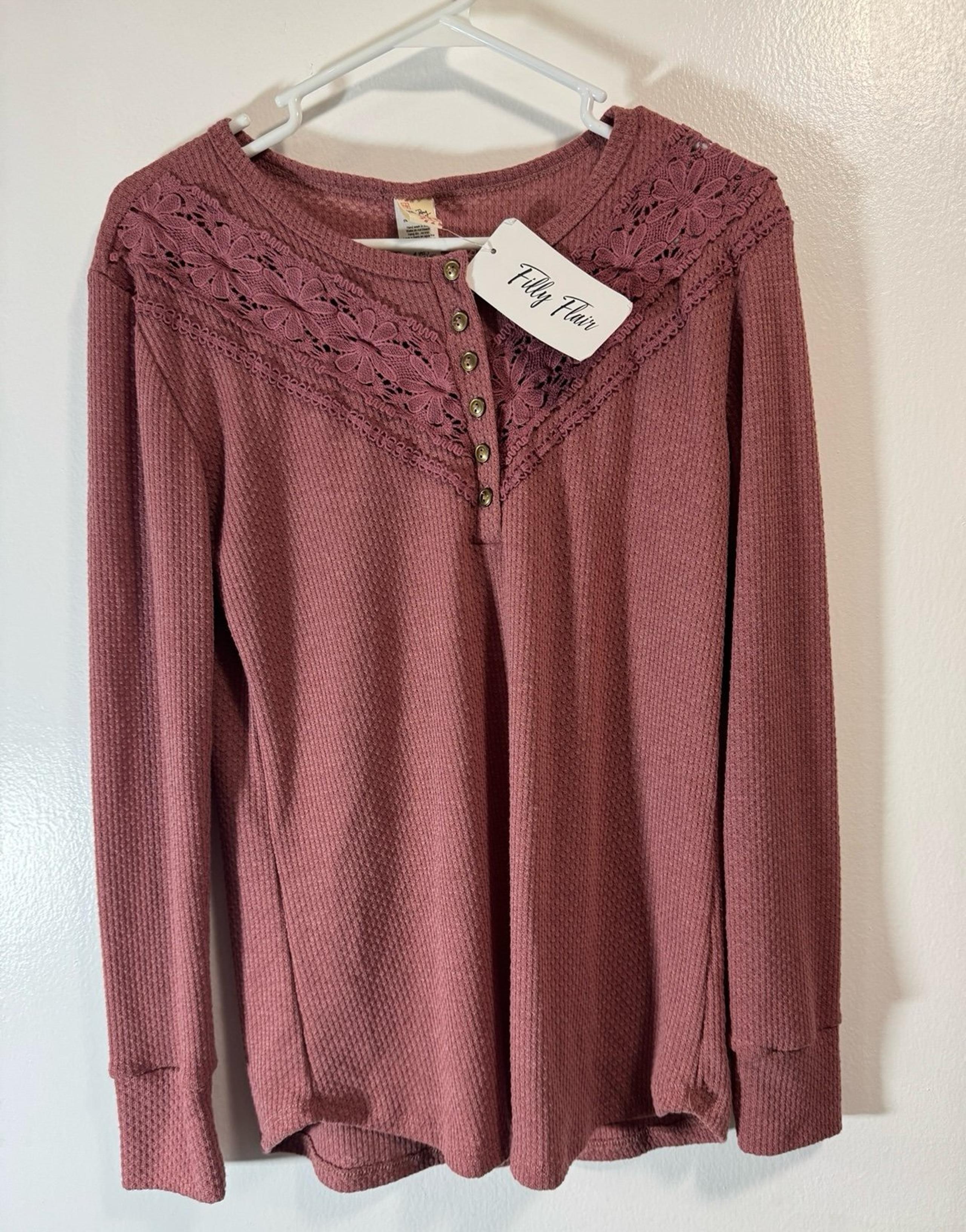 NWT Fifth Ray Filly Flair Blouse Top Light Sweater Size Medium