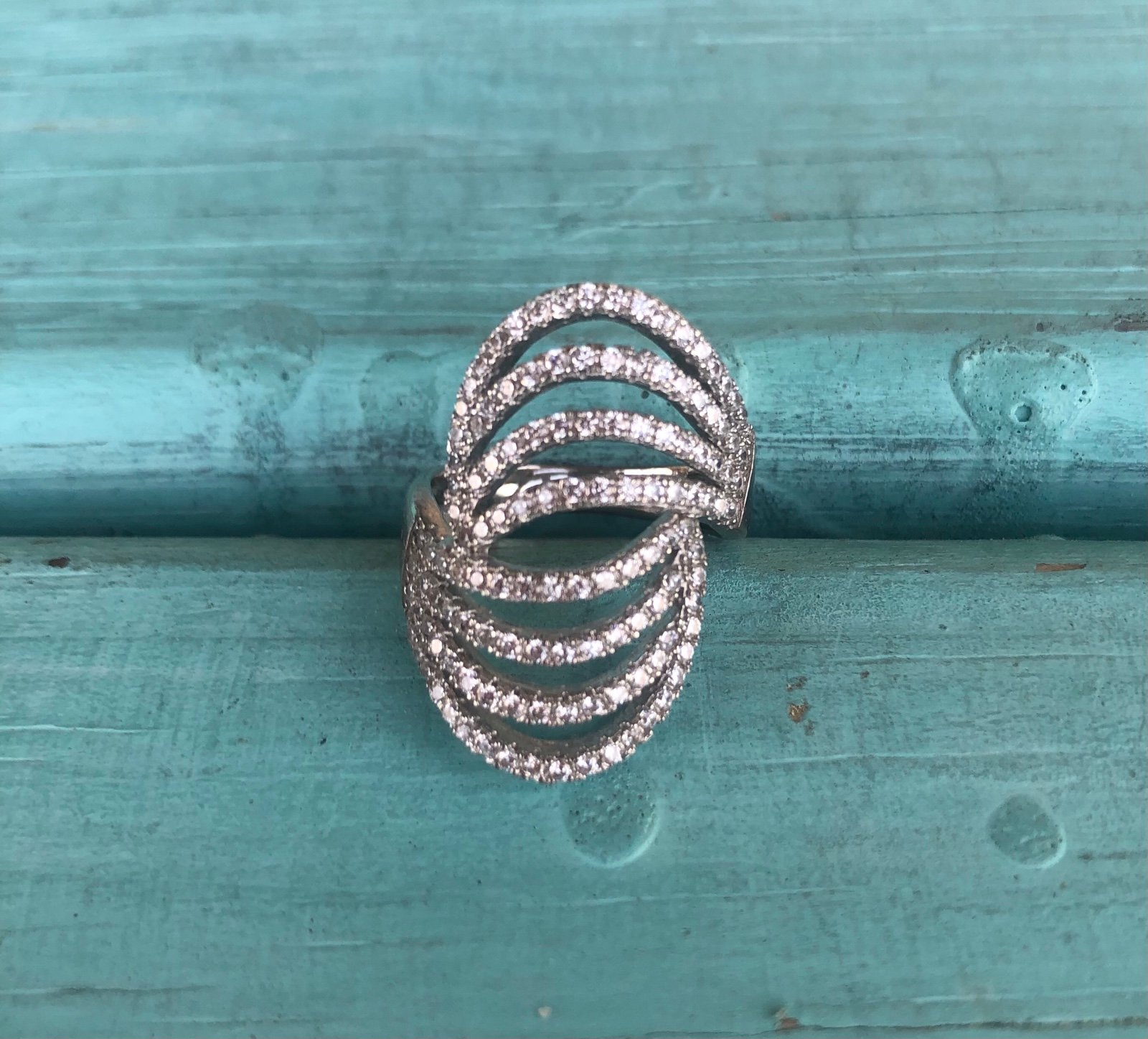 Beautiful Brand New Sterling Silver .925 AAA C-Z Size 6.5 Ring-Maker Stamp
