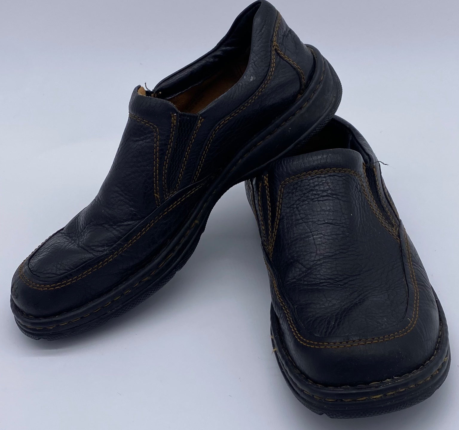 Born Handcrafted Black Leather Loafers Comfort Dress Casual Shoes Men's Size 10