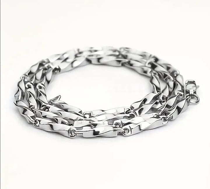 24 Womens 14K White Gold Chain Link Necklace 14 Karat Silver Jewelry 24 inch