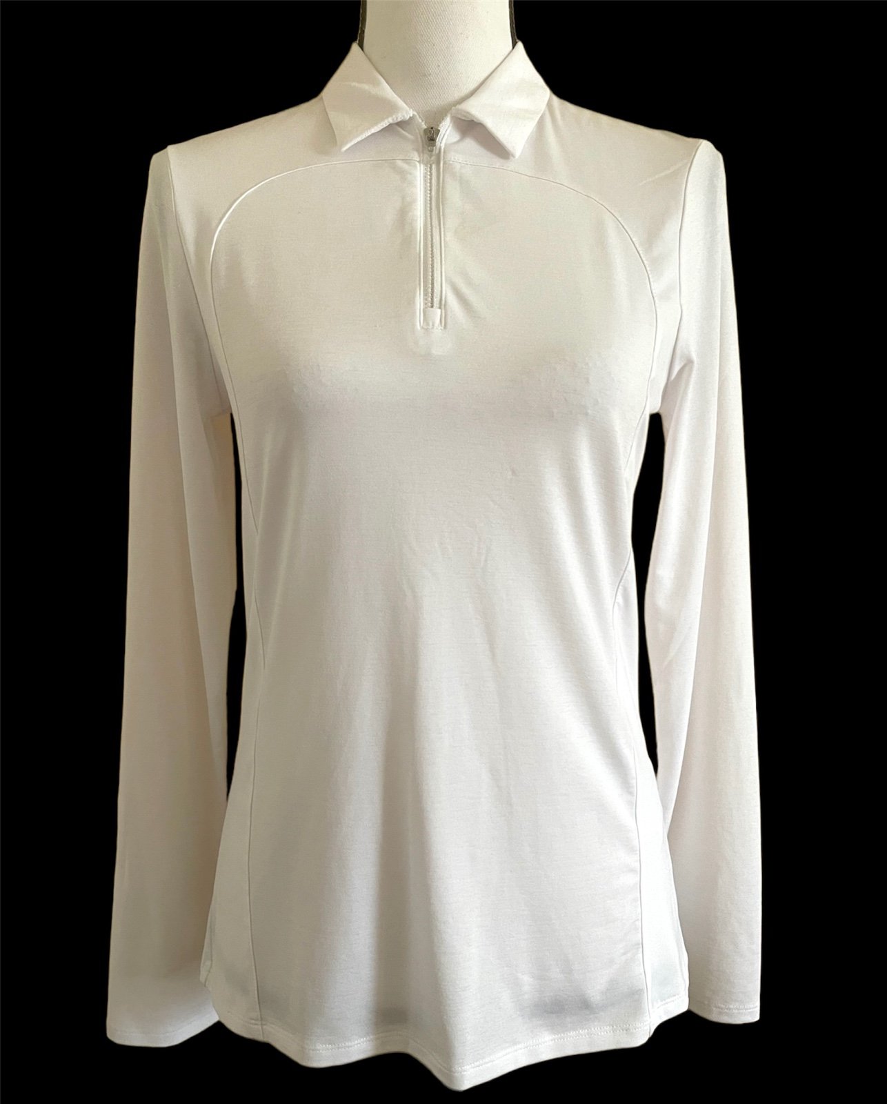 Callaway White Pullover Long Sleeve Tee Small UPF +50