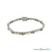 Vintage SU 925 Sterling Silver Black Crystals Links Bracelet