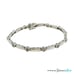 Vintage SU 925 Sterling Silver Black Crystals Links Bracelet
