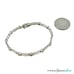 Vintage SU 925 Sterling Silver Black Crystals Links Bracelet