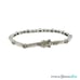 Vintage SU 925 Sterling Silver Black Crystals Links Bracelet