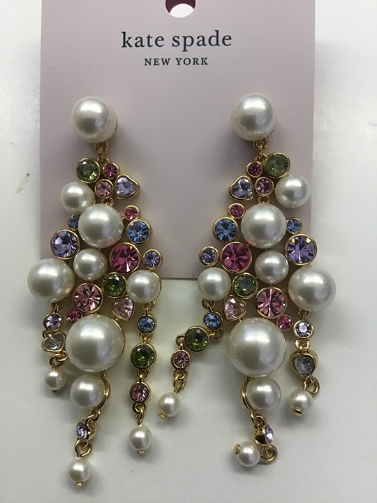 Kate Spade New Pearl and Rhinestone Statement Earrings