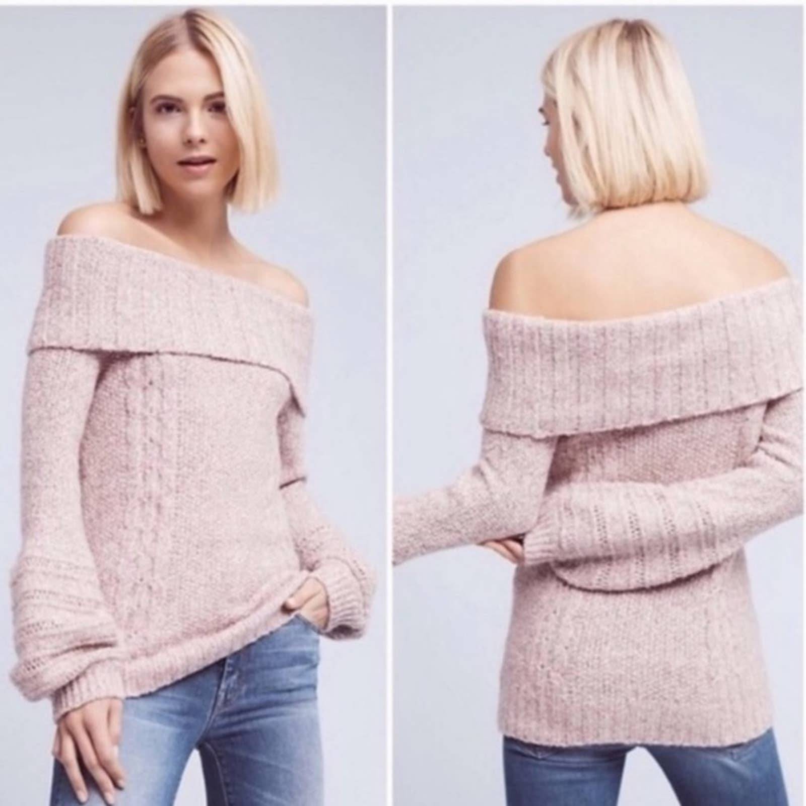 off the shoulder cowl neck sweater