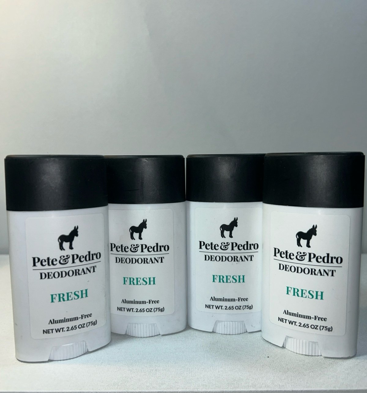 4 New Pete + Pedro Fresh Deodorant Aluminum-Free, 2.65 Oz Each