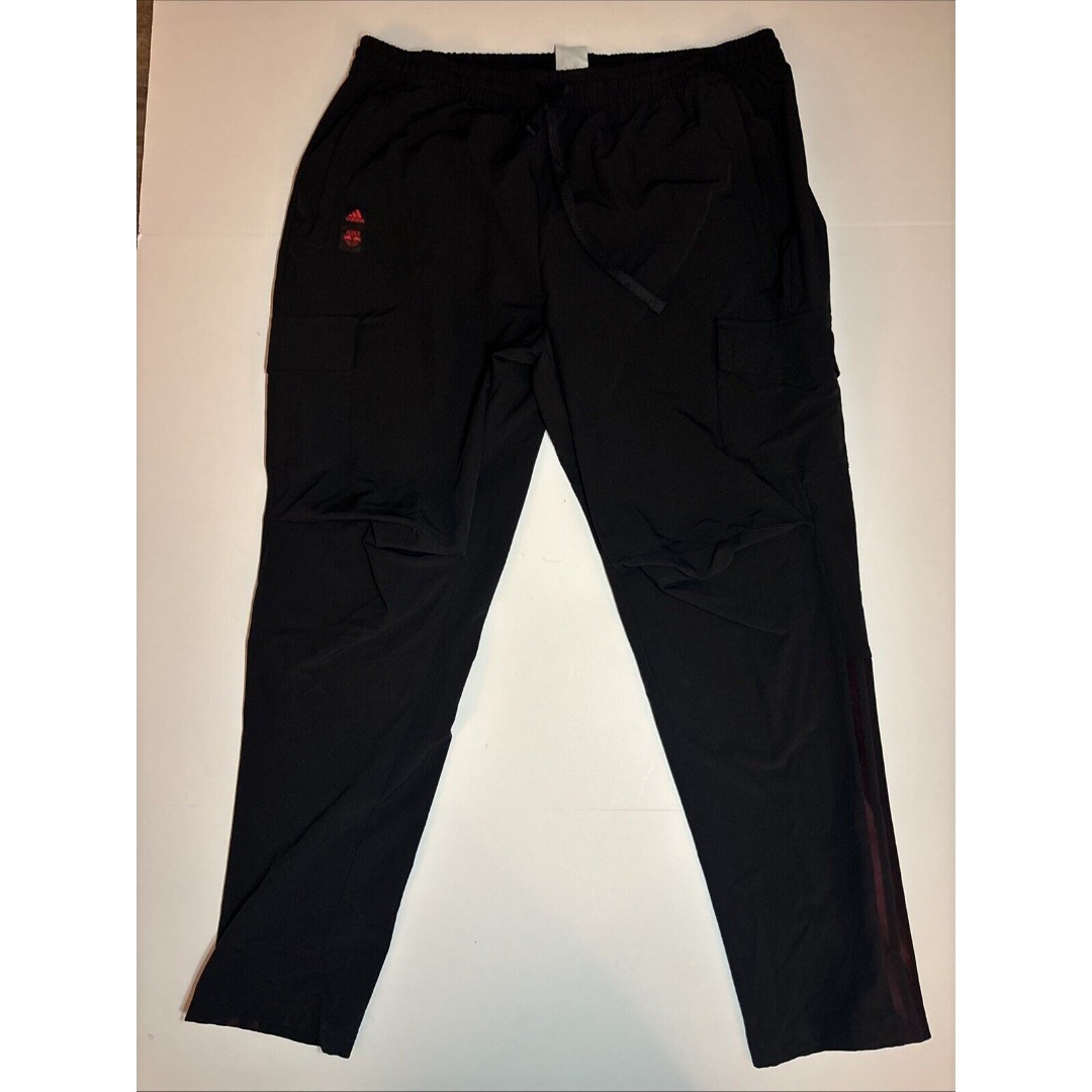 2XL Adidas Men’s Climawarm RED BULL Jogger Pants Black Red Stripes