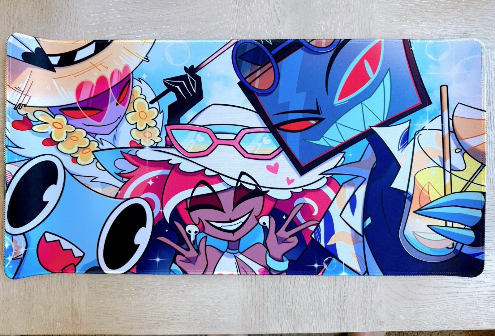 Hazbin Hotel The Vees XL Limited edition Playmat/ Game mat - Summer Time