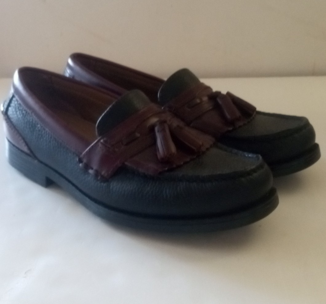 men's Dockers tasseled loafers brown black Size 8M