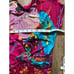 Vintage Roberto Cavalli Pink Printed Jewel Belted Mini Dress Medium
