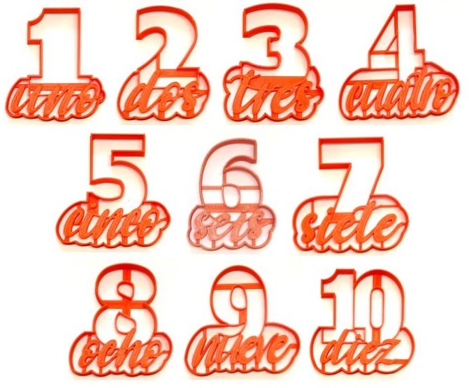 NUMERO UNO DIEZ 10 COOKIE CUTTER 1560