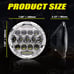 Pair 7 Inch Round LED Headlights Chrome HI-LO for Chevy C10 Camaro Pickup Truck