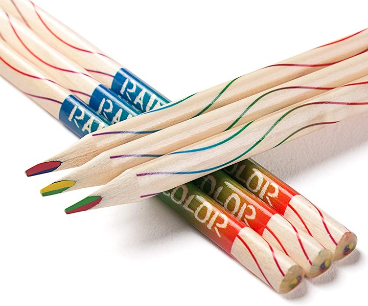 Rainbow Pencils, 4 Color in 1 Rainbow Colored Pencils for Kids, Assorted Colors