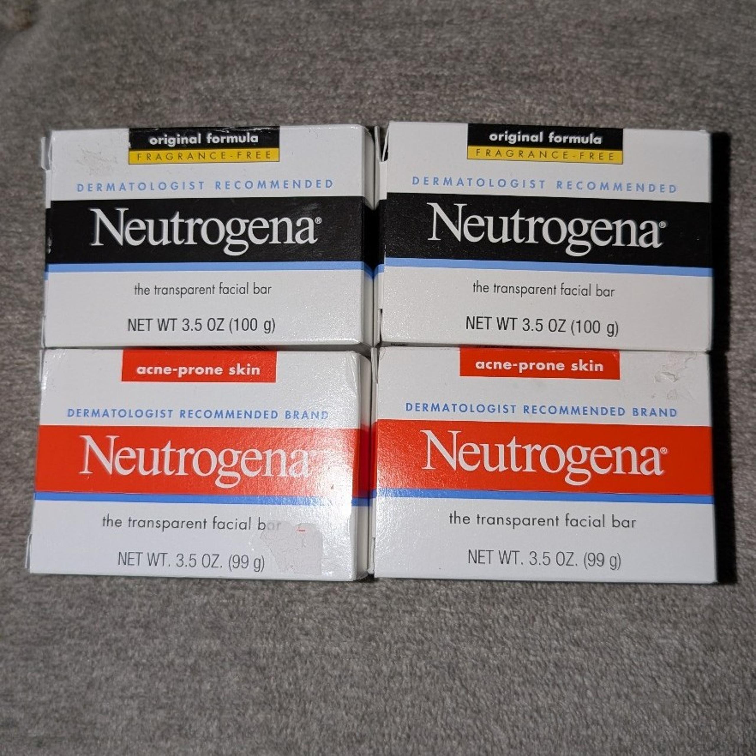 Neutrogena Face Clensing Bars Set of 4 - FREE Shipping