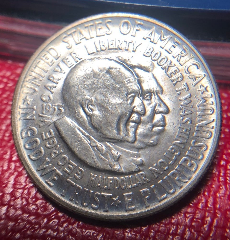 1953-S Washington-Carver Commemorative Silver Half Dollar