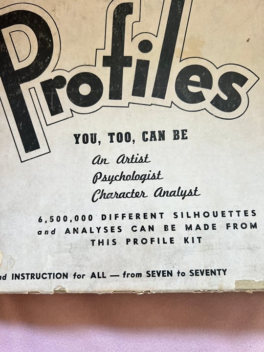 Nancy Van Court's Profiles , 1942 vintage game