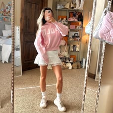Polo Ralph Lauren Preppy Pink Relaxed Fit Cropped Hoodie | Size XS