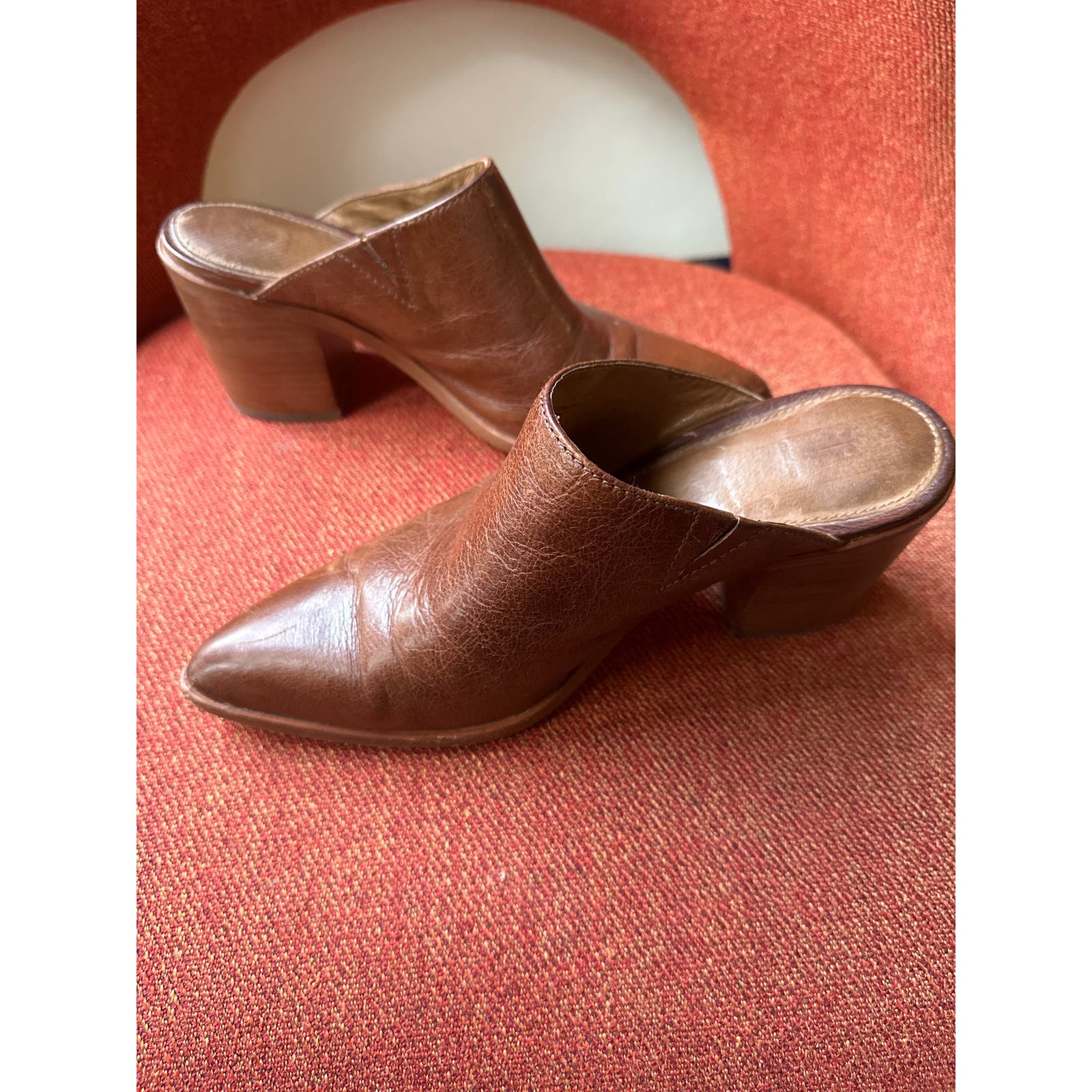 Frye Flynn Pointed Toe Leather Mule