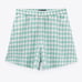 NWT. Zara Tiffani/White Gingham Skort/Shorts. Size S.