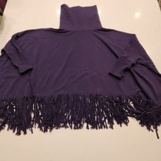 Jofit fringed turtleneck pancho. Sixe XS/S.