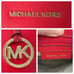 Michael Kors Red Saffiano Leather Karla Large Laptop Bag / Tote Handbag