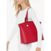 Michael Kors Red Saffiano Leather Karla Large Laptop Bag / Tote Handbag