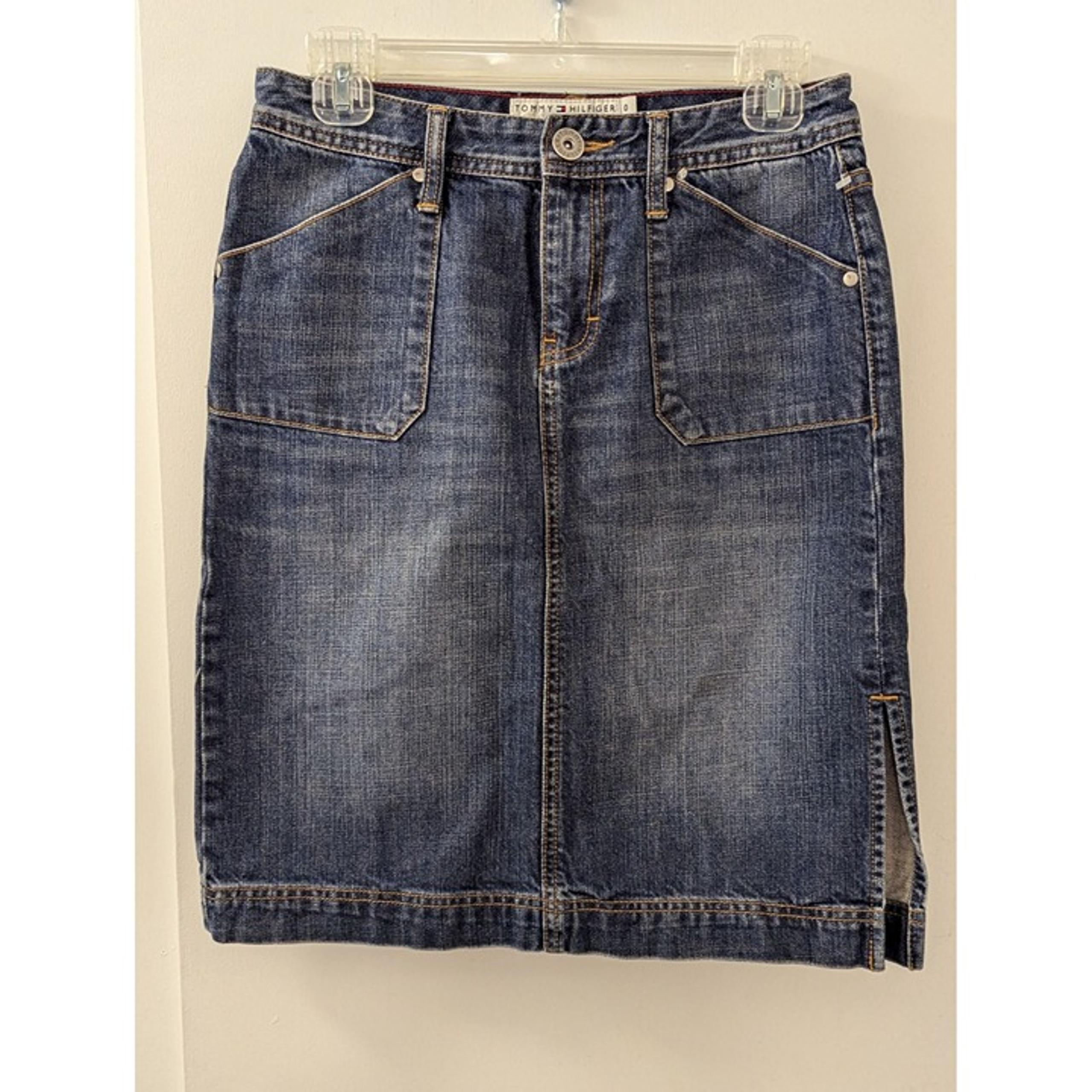 Tommy Hilfiger Knee Length Jean Skirt