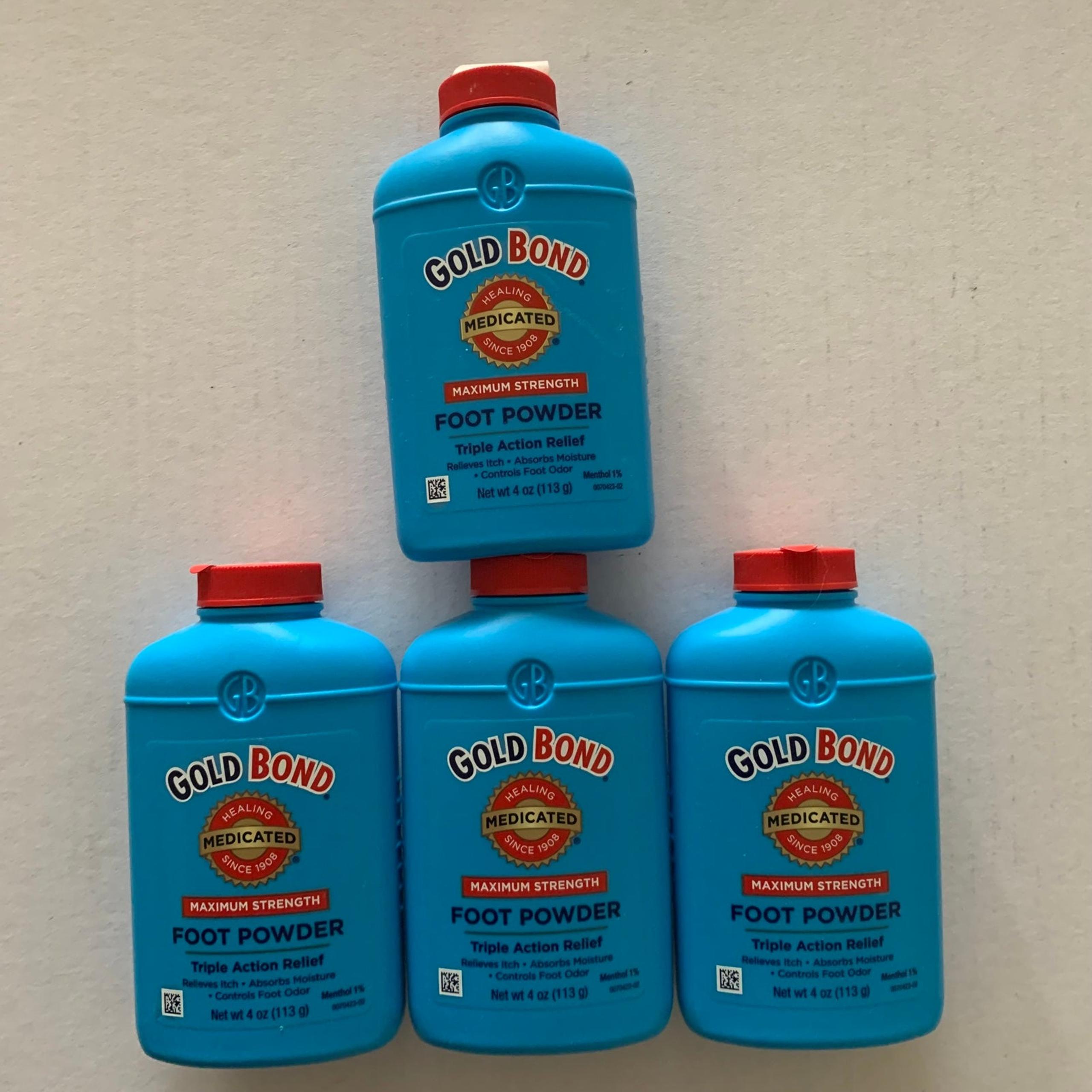 4 Gold Bond Foot Powder Medicated Max Strength 4 oz WITH TALC Original Formula