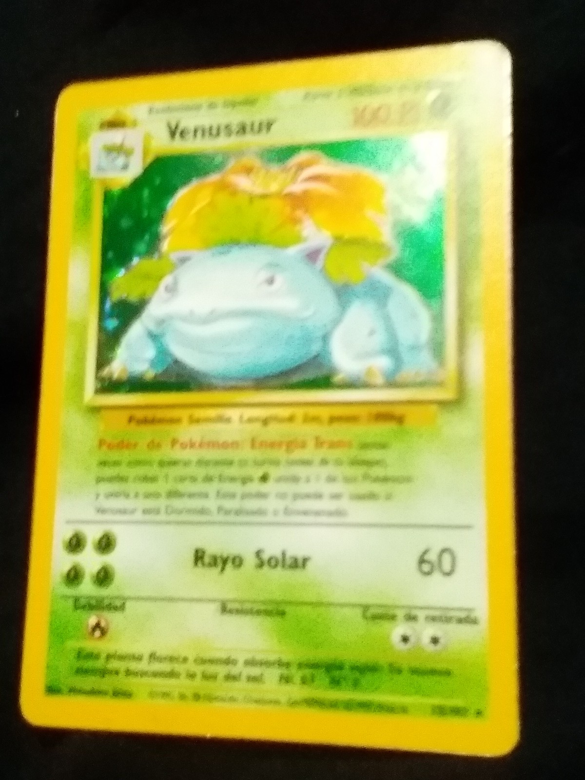 Spanish Pokemon Card Base Set Venusaur