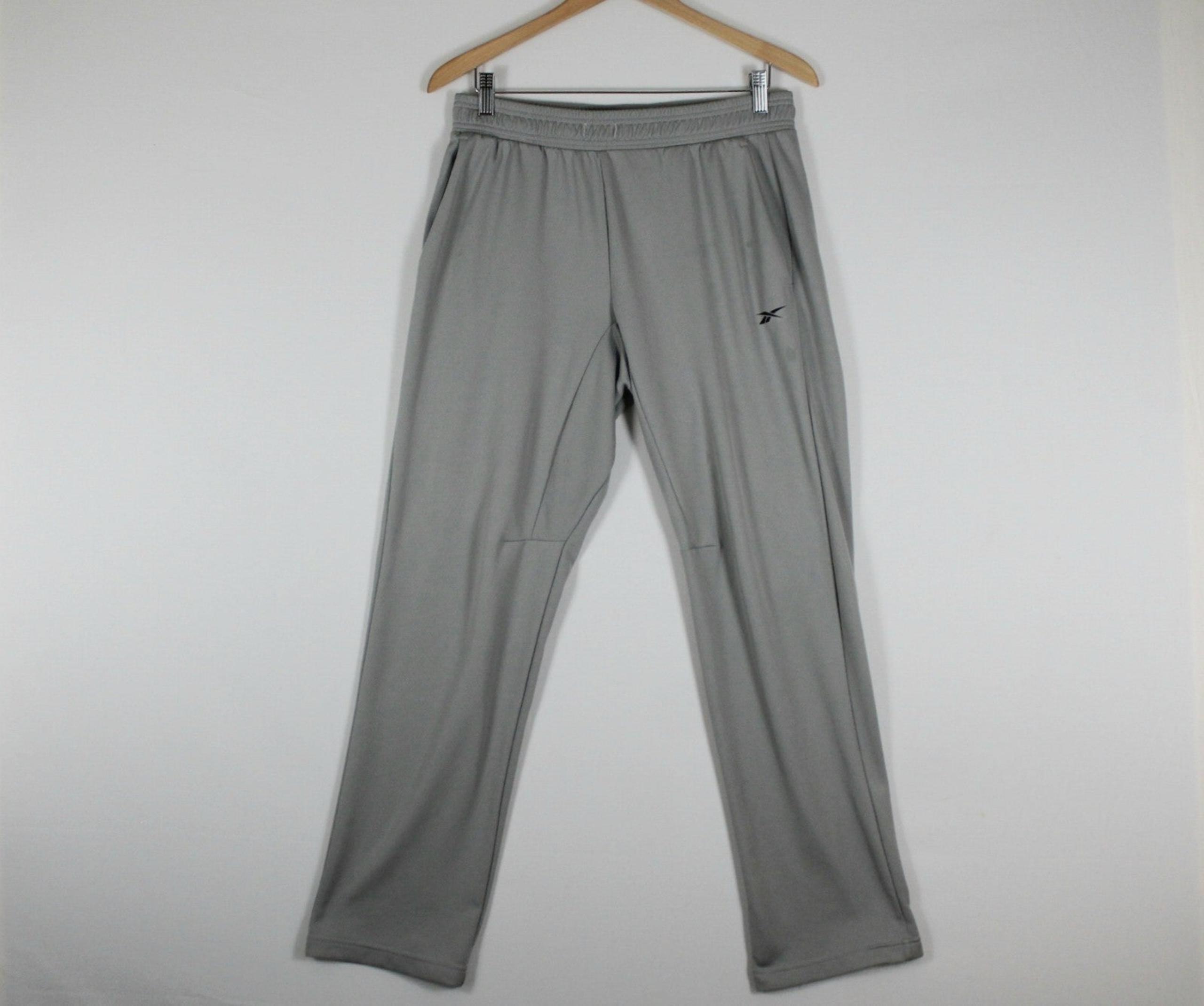 Reebok Gray Nylon Activewear Men's Pants With Pockets Size Medium
